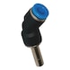 45° push-in connector reduced with plug-in nipple - 1