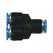 Plastic push-in Y-connector - 1