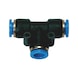 Push-in T-connector blue series - 1