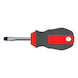Screwdriver slotted round blade short REDSTRIPE