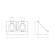 Connecteur d'angle, aluminium moulé sous pression - ANGLCON-ALUDC-BLK-SLOT8-M8-40X80MM - 2