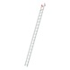 Lower ladder section for aluminium rope-operated ladders