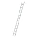 Lower ladder section for aluminium extension ladders