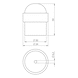 Doorstop type A - DRSTOP-A-BLACK-D34MM - 2