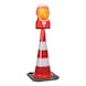 Traffic cone with flashing light