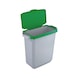 Wertstoffbeh&auml;lter Kunststoff mit farbigem Deckel - BEH-KLPDECKL-KST-GRUEN-60LTR - 1