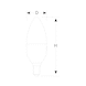 Lampadina a LED Forma a candela E14, non dimmerabile - 2