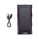 Power bank 10,000 mAh wireless charging and solar - PWRBANK-BLA-10000MAH-LAMP+SOLAR - 1