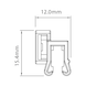Kantenclip mit integrierter Metallklammer - KTCLIP-SEITLICH - 2