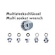 1/4 inch multi-socket wrench short - 2