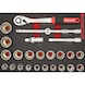 Socket wrench set 1/2 in 4.4.1 SK1 25pcs REDSTRIPE