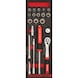 Socket wrench set 1/4 in 2.4.1 SK3 20pcs REDSTRIPE
