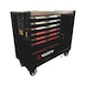 Workshop trolley Robust w. stainless steel worktop - WRKSHPTRLY-7DRWR-BLACK - 3