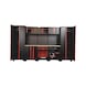 Professional Workshop Storage System with Modular Cabinets and Rubberwood Worktop - WRKSTAUSST-SET-BLACK-11PCS - 3