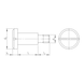 Slotted pan head screw with shoulder Type A, without undercut - SCR-PANHD-DIN923-A-5.8-SL-M6X6 - 2