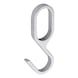 Hook for wardrobe rail oval - 1