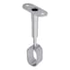 Cabinet tube centre support oval adjustable - WDRBRL-CENTER-SUPP-HADJ-NI-30X15X74,5MM - 1