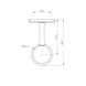 Cabinet tube centre support round - 2