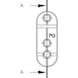 Cupboard rail support, oval - WDROBRLSPRT-ZD-OVAL-(CR) - 3