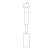 Cabinet tube centre support oval adjustable - WDRBRL-CENTER-SUPP-HADJ-NI-30X15X74,5MM - 3
