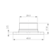 Wardrobe rail support die-cast zinc round - 3