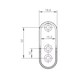Cupboard rail support, oval - WDROBRLSPRT-ZD-OVAL-(CR) - 2