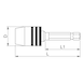 Bithalter (1/4 Zoll) Impact mit Schnellwechselfutter - HALT-BIT-SWF-IMPACT-1/4ZO-60MM - 2