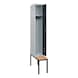 Garderobenspind mit Sitzbank 1 Abteil - SPND-STZBNK-300MM-1ABTEIL-RAL7016 - 2