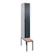 Garderobenspind mit Sitzbank 1 Abteil - SPND-STZBNK-300MM-1ABTEIL-RAL7016 - 1