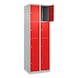 Schlie&szlig;fachschrank 2 Abteile mit 8 F&auml;cher - SCHLIESSFACHSCHRANK-600MM-2X4-RAL3020 - 2