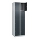 Locker box cabinet, 2 compartments with 8 cases - LCKR-CBNT-600MM-2X4-RAL7016 - 2