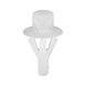 Door seal clip with splay