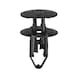 Push-in rivet with cap, tapered