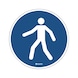 Bodenschild - Fu&szlig;g&auml;ngerweg benutzen - GEBOTSHLD-FU&szlig;G&Auml;NGERWEG-BENUTZEN-45CM - 1