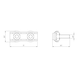 Duplex wire rope clamp A4 stainless steel, with two screws for fastening - 2