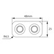 LED-Einbauleuchte EBL-24-28 - LEUCHT-LED-(EBL-24-28)-SCHW-WW-DOUBLE - 2