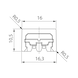 Verbindungsstecker zu Unterbauleuchte UBL-24-14-Moove - VERBSTE-UBL-24-14-MOOVE-SCHW - 3
