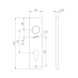 Short plate lever/handle set AL20/1 - DH-ALU-AL20/1-CH-SHORTPLT-CK-F2-NSILVER - 3