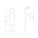 Short plate lever/handle set AL20/1 - DH-ALU-AL20/1-CH-SHORTPLT-CK-F2-NSILVER - 2