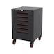 CRAFT mobile drawer cabinet - DRWRCAB-MOB-8.6-H872-6DRWR-RAL9005 - 1