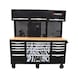 Wheeled workbench HD - WRKBNCH-MOB-15DRW-BLK - 1