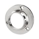 Wardrobe rail support die-cast zinc round - 1