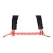 Druckluft Spiralwendelleitung rot/gelb PLUS aus PUR, mit vormontierten Adaptern/Nippeln kurz M16 x 1,5 - LUFTSPRLLTG-PLUS-PA/PU-ROT/ROT-4,0M - 3