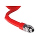 Druckluft Spiralwendelleitung rot/gelb PLUS aus PUR, mit vormontierten Adaptern/Nippeln kurz M16 x 1,5 - LUFTSPRLLTG-PLUS-PA/PU-ROT/ROT-4,0M - 2