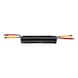 BASIC black pneumatic coiled hose made of PUR with pre-assembled short adapters/nipples M16 x 1.5 - 1