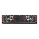 Complete unprinted Twin-Fixx number plate holder with four red rubber inserts - NPH-COMPL-PLT/STR-NEUT-TWINFIXX-520MM - 1