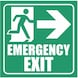 Emergency directions sign  - RESCSIGN-EMERGENCY-EXIT-190X190MM - 1