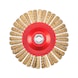 Wheel brush for wood crimped, with M14 connecting thread - RDBRSH-AG-(BRS)-D140MMXM14 - 1