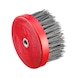 Disc brush Crimped, with nylon sanding bristles and M14 connecting thread - DISCBRSH-AG-SIC-D130MMXM14 - 1