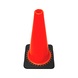 Traffic Cone Orange with black base - TRAFCONE-PLA-ORANGE-260X470MM - 1